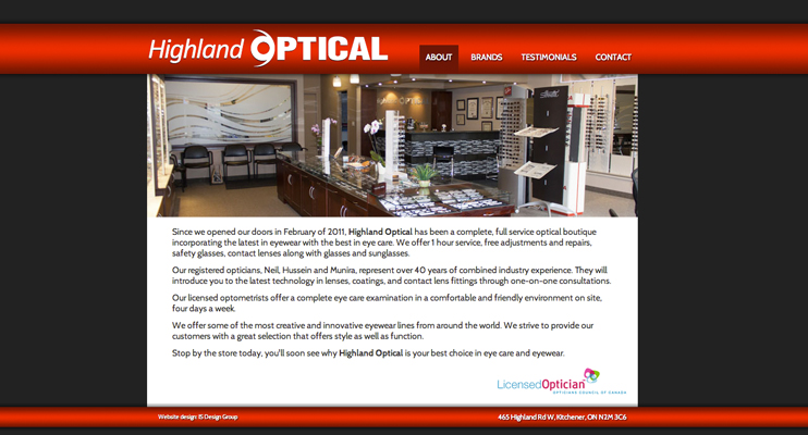 Highland Optical site