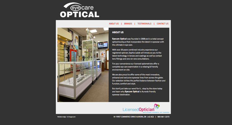 Eyecare Optical site